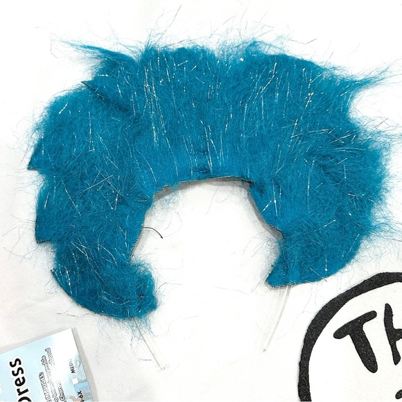 NWT Spirit Halloween Dr Seuss Cat in the Hat Thing 2 Girls 2pc Halloween Costume - Picture 6 of 8